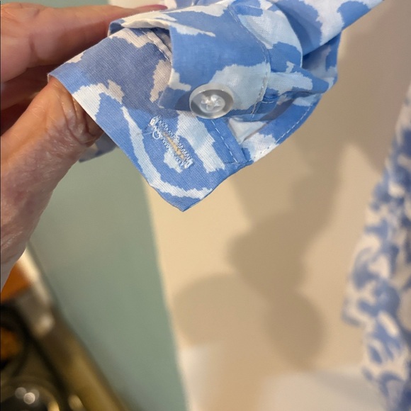 NWT ELLEN TRACY FRENCH BLUE DAMASK DRESS - Picture 7 of 12